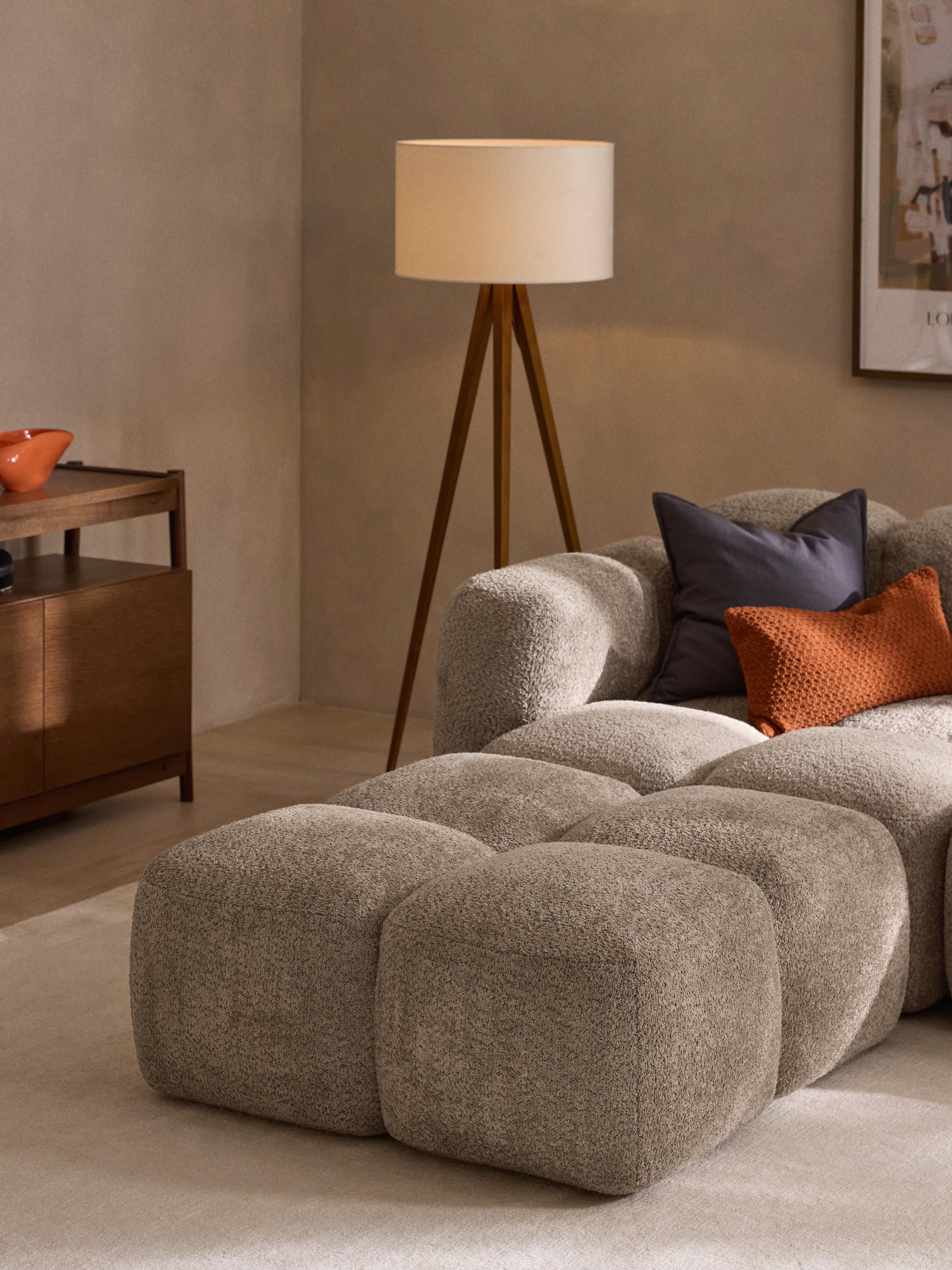 Tayla Teddy Bouclé Ottoman