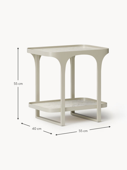 Bella Travertine Effect Side Table