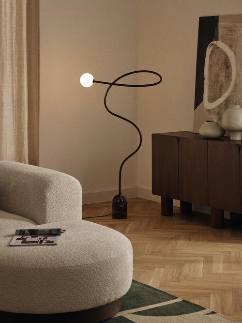 Alina Floor Lamp with Marble Base