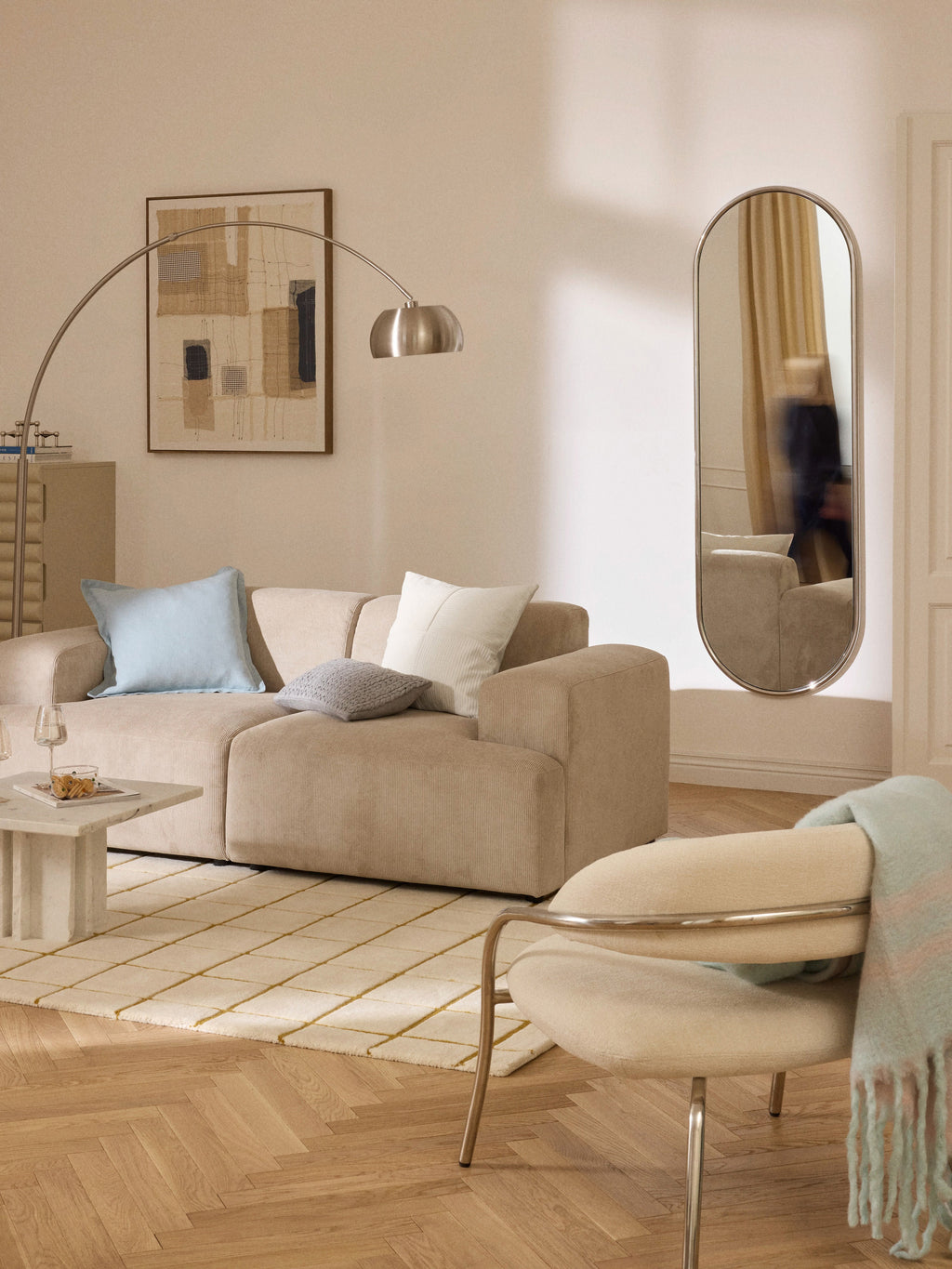 Blake Oval Full-Length Mirror