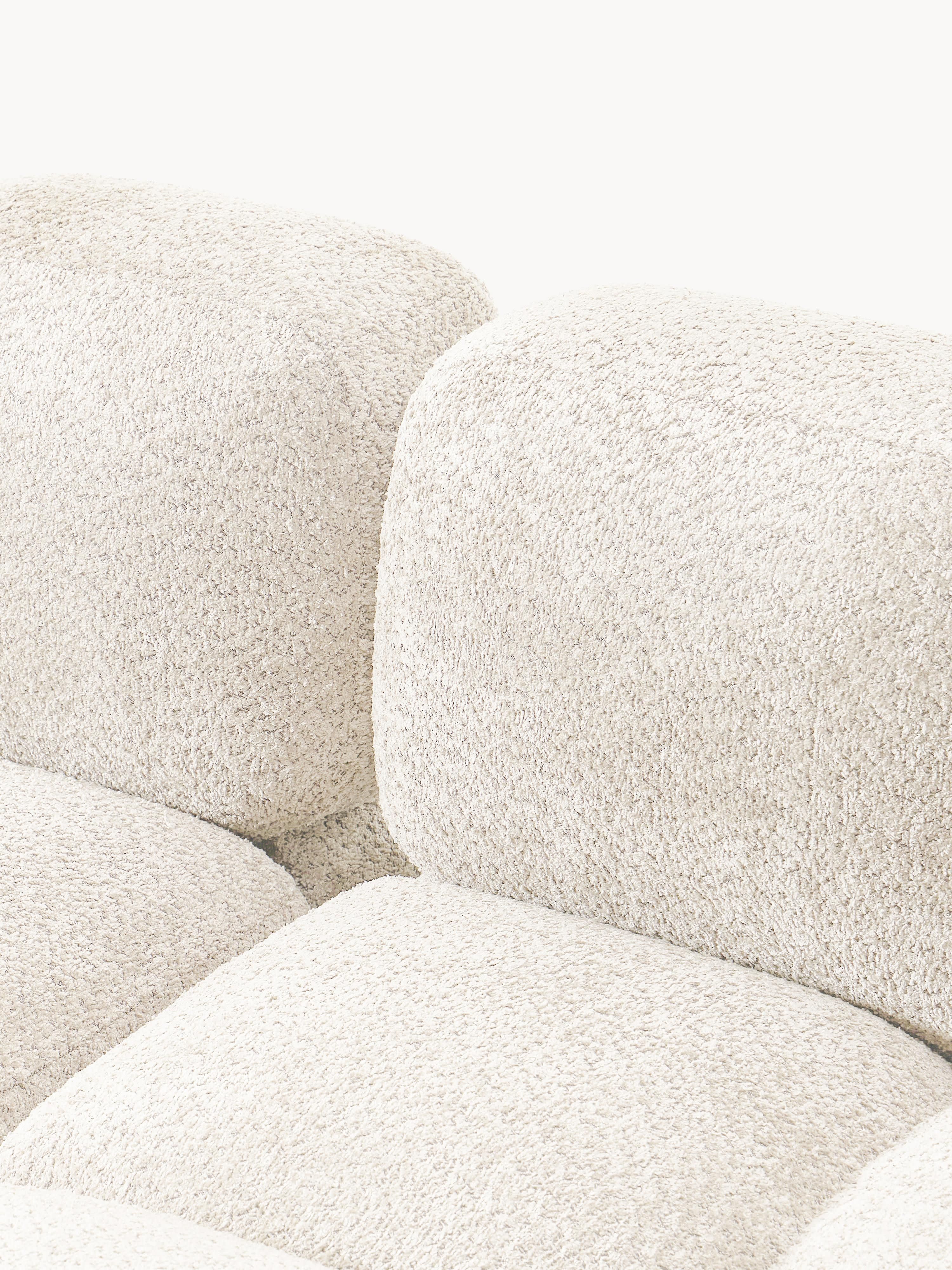 Tayla Modular Teddy-Bouclé Sofa (4-seater) with Ottoman (left/right)