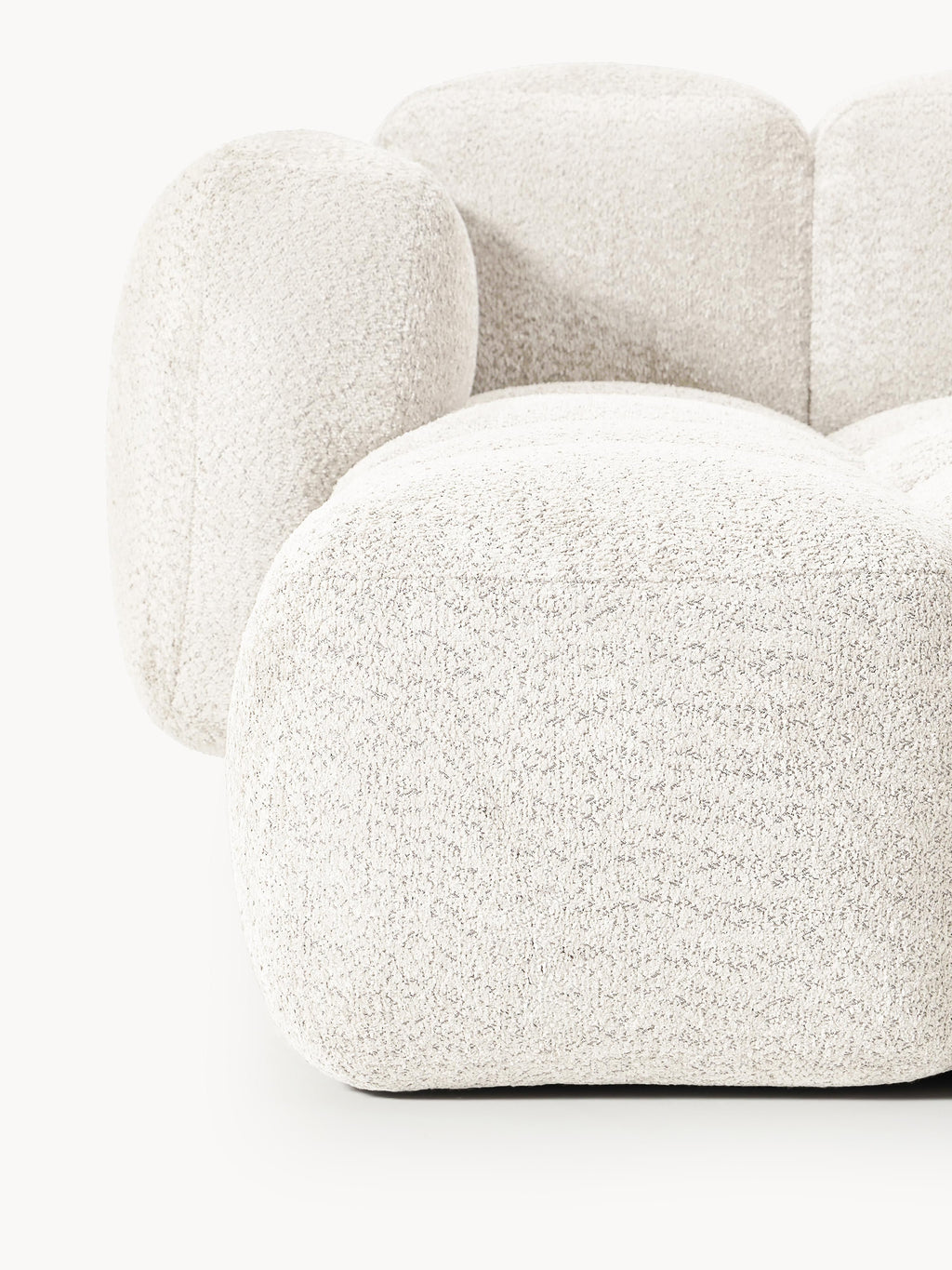 Tayla Modular Teddy-Bouclé Sofa (4-seater) with Ottoman (left/right)
