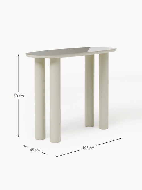 Beni Console Table with Glass Top