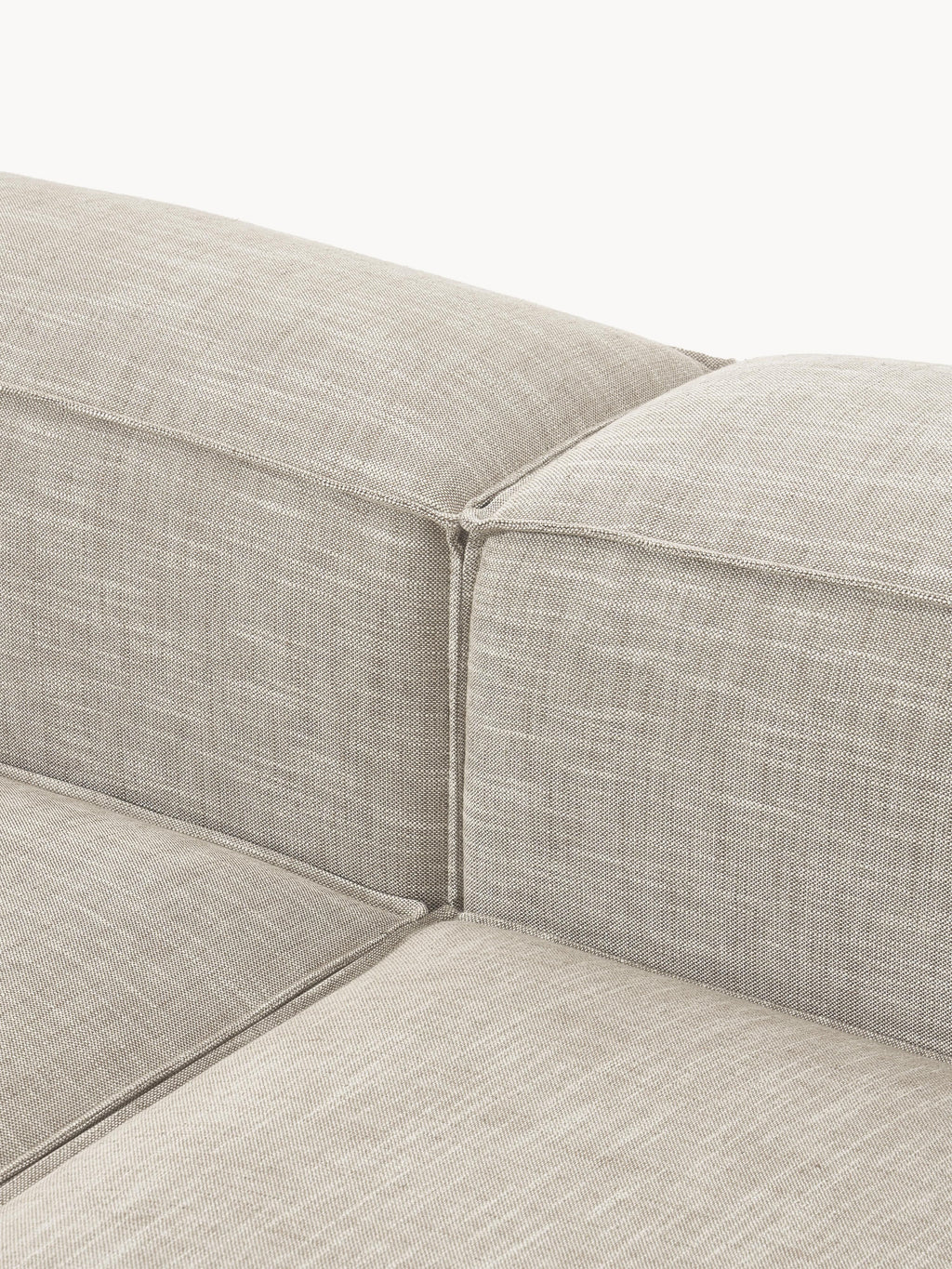 Lennon Linen Blend Modular Sofa (4-seater) with ottoman (left/right)