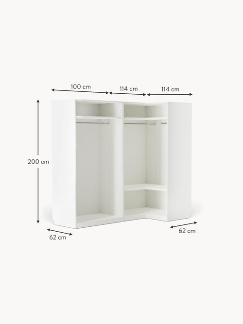 Charlotte Modular Corner Wardrobe, 215 cm Wide, in various sizes