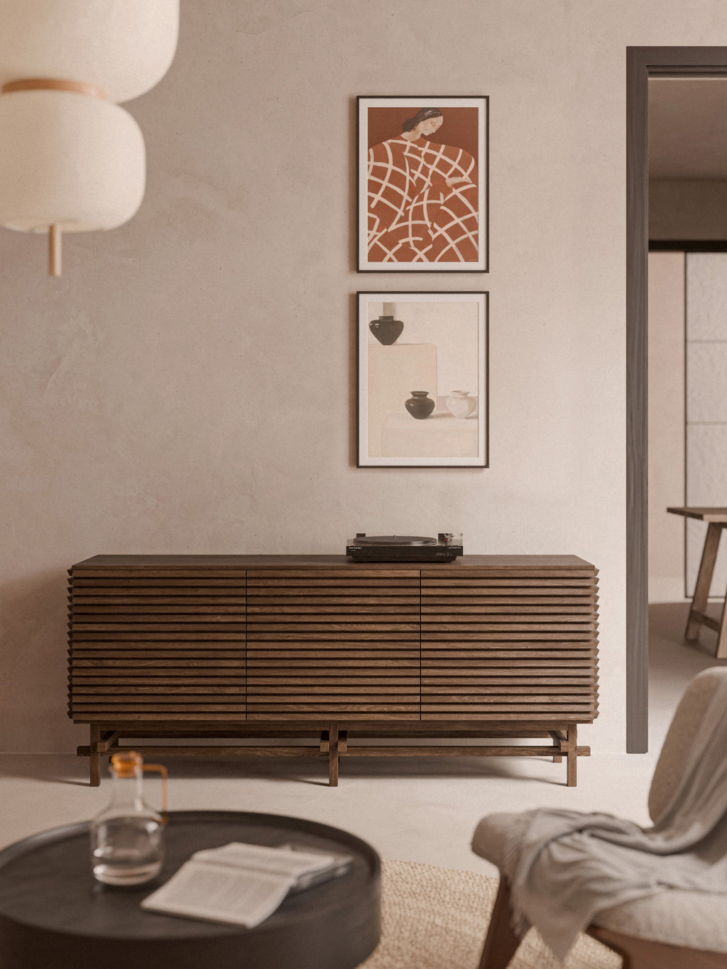 Pierce Oak Wood Sideboard
