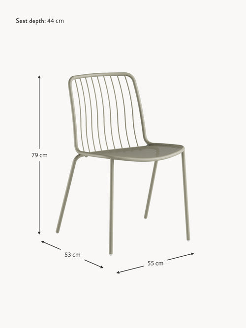 Alisea Stackable Garden Chairs, Set of 2