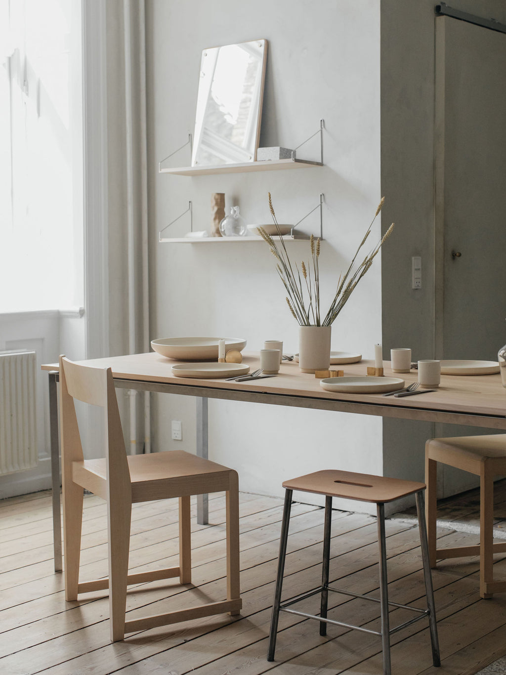 Adam Leather Counter Stool
