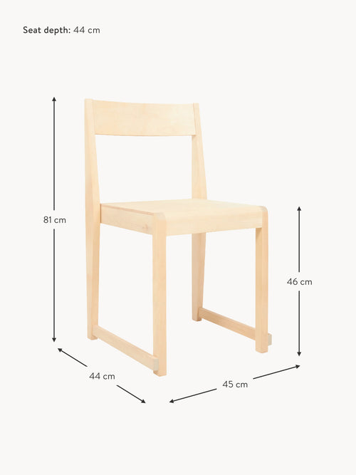 Birch Wood Dining Chair 01