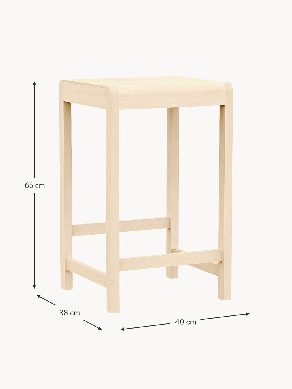 Birch Wood Counter Stool 01