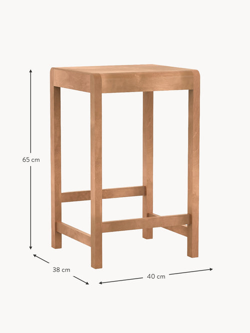 Birch Wood Counter Stool 01