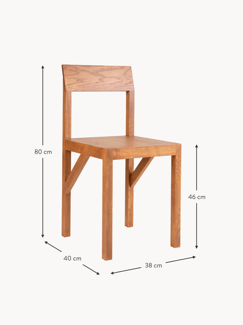 Bracket Ash Wood Dining Chair