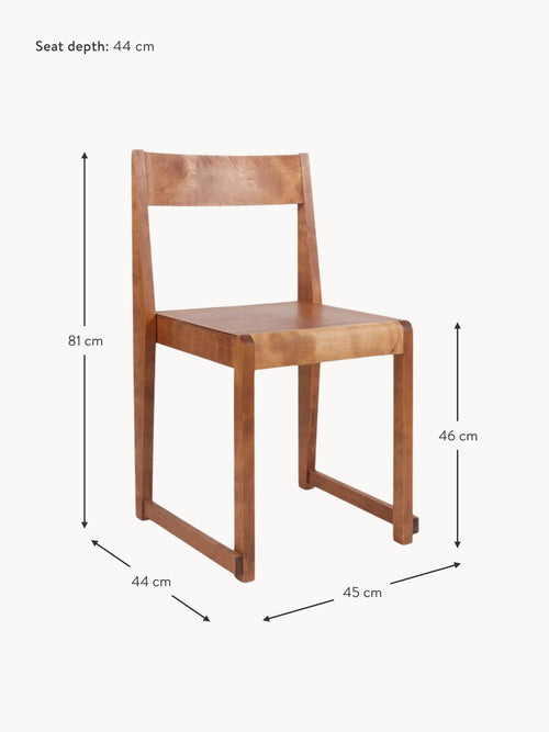 Birch Wood Dining Chair 01