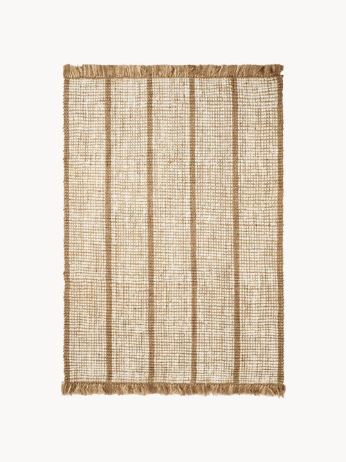 Gallery image 1 - Handwoven Jute Rug Athens with Fringes