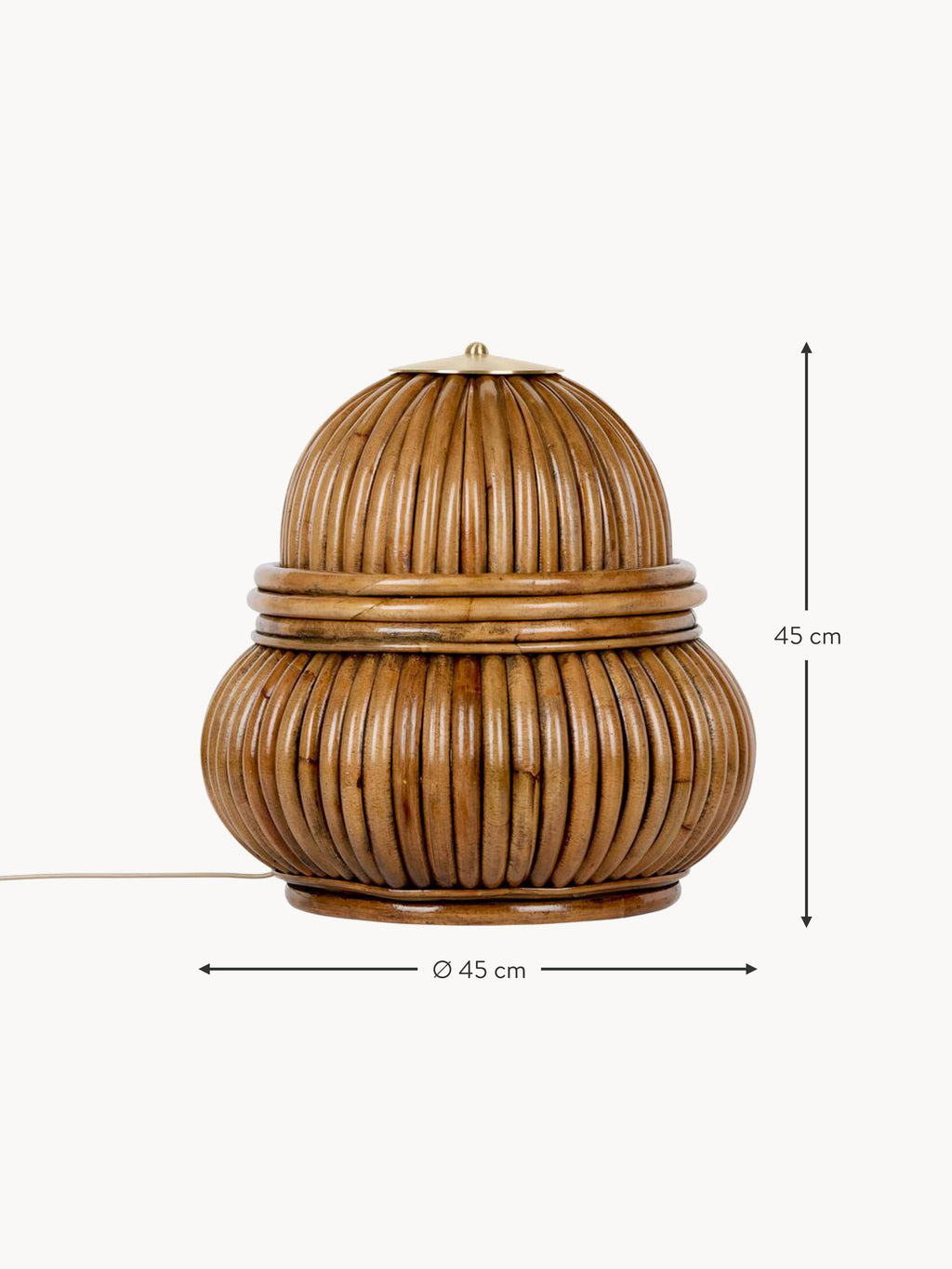 Bohemian Small Rattan Floor Lamp