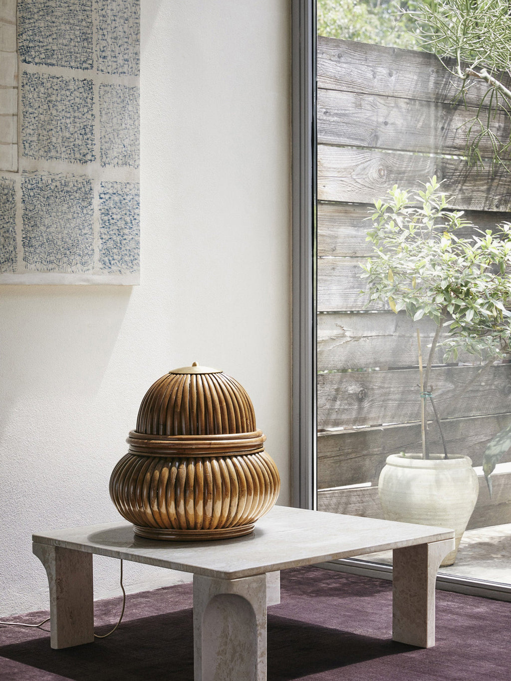 Bohemian Small Rattan Floor Lamp