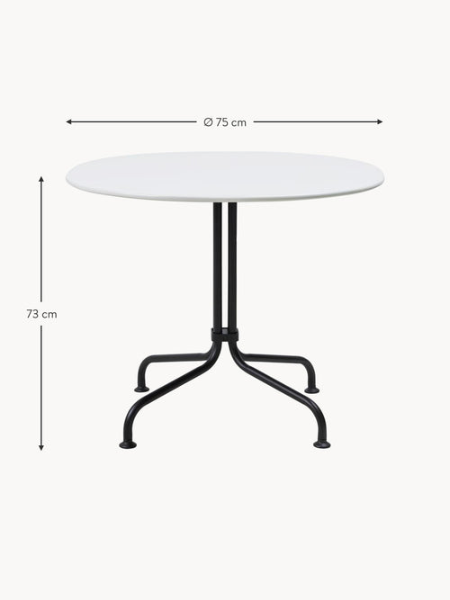Carmel Round Bistro Table with Ceramic Top, Ø 75 x H 73 cm