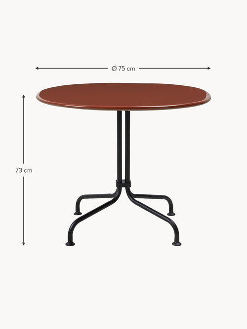 Carmel Round Bistro Table with Ceramic Top, Ø 75 x H 73 cm