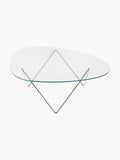 Gallery image 1 - Handmade Oval Coffee Table Pedrera with Glass Top