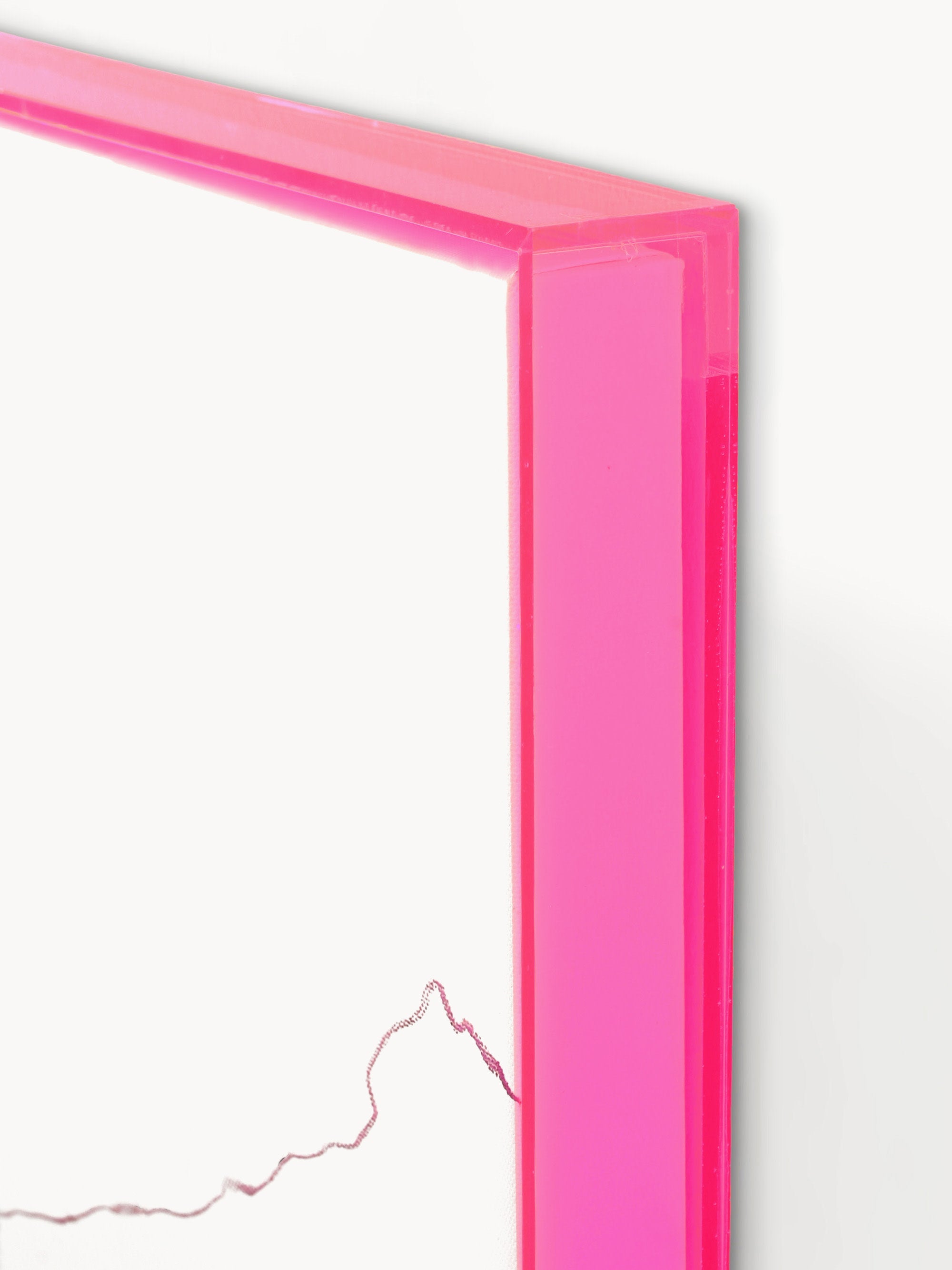 Pink Hand-Embellished Canvas Print Confidential