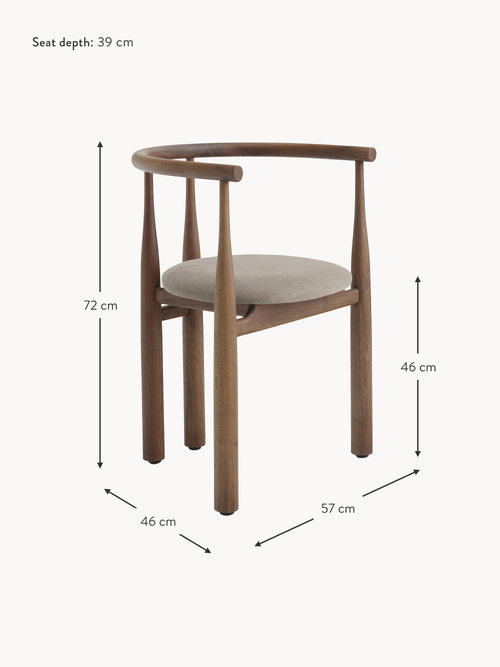 Bukowski Walnut Wood Armchair