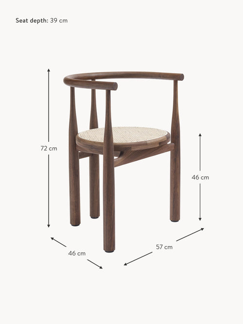 Bukowski Walnut Wood Armchair
