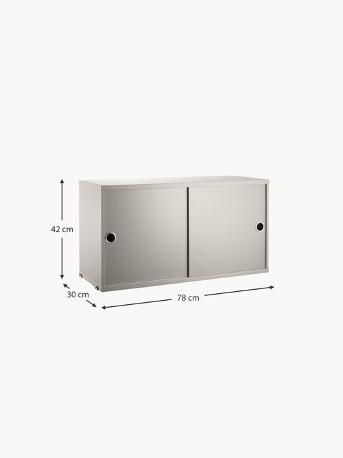 Cabinet String System with Sliding Doors, W 78 x D 30 cm