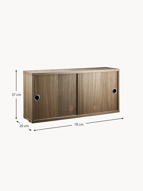 Cabinet String System with Sliding Doors, W 78 x D 20 cm