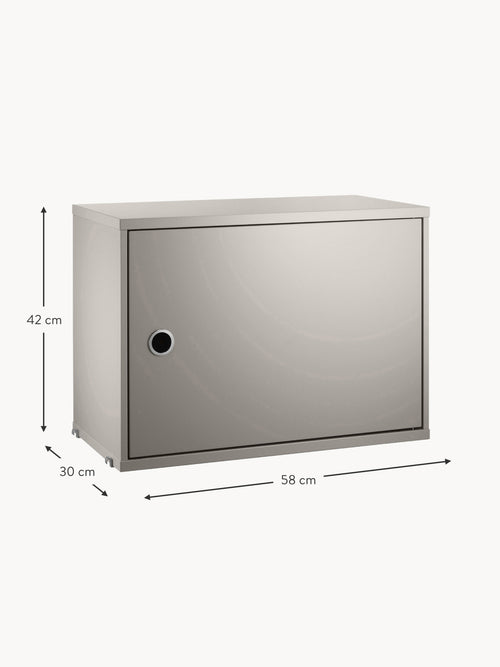 Cabinet String System with Swing Door, W 58 x D 30 cm