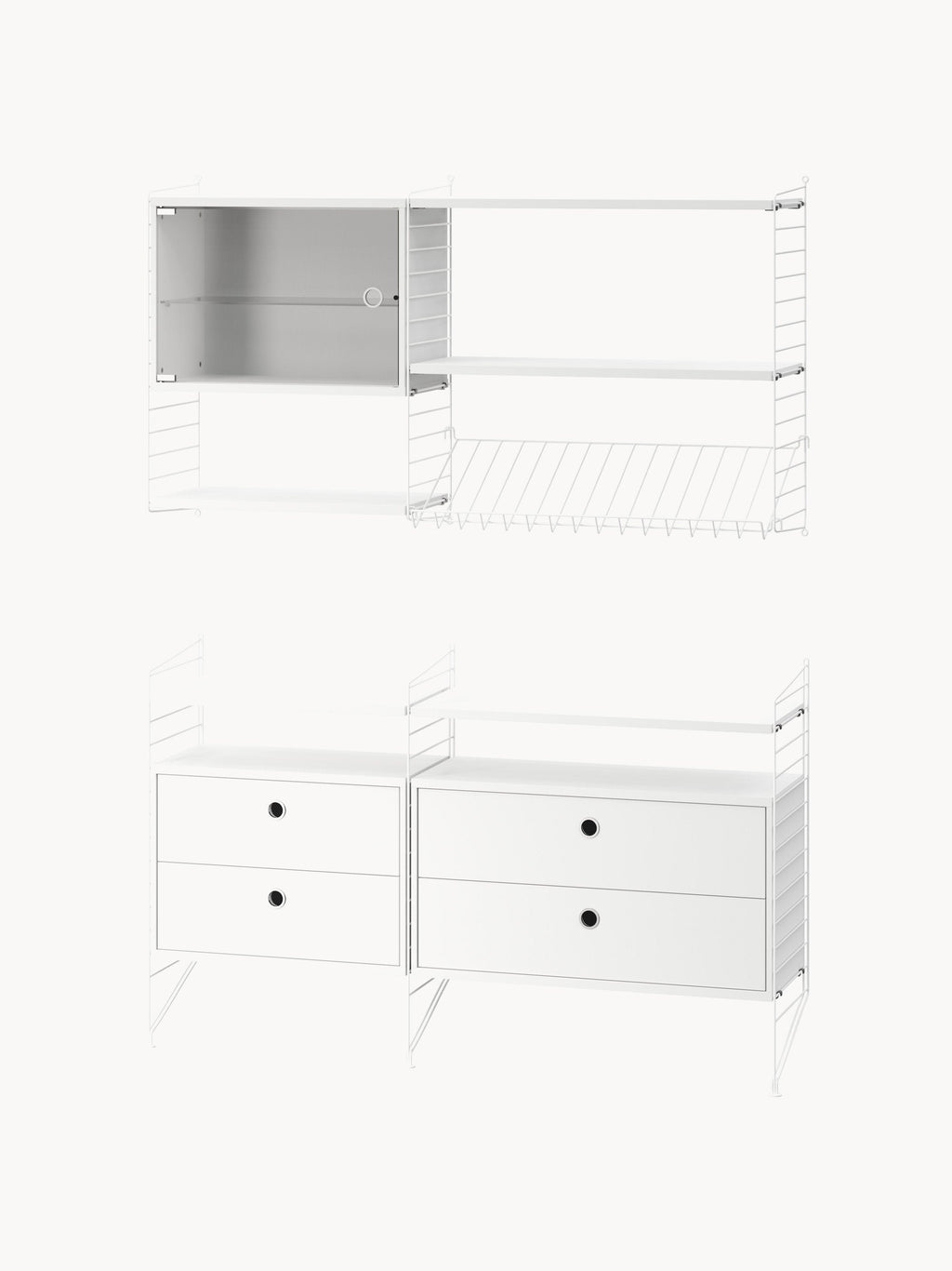 Cabinet String System with Drawers, W 58 x D 30 cm