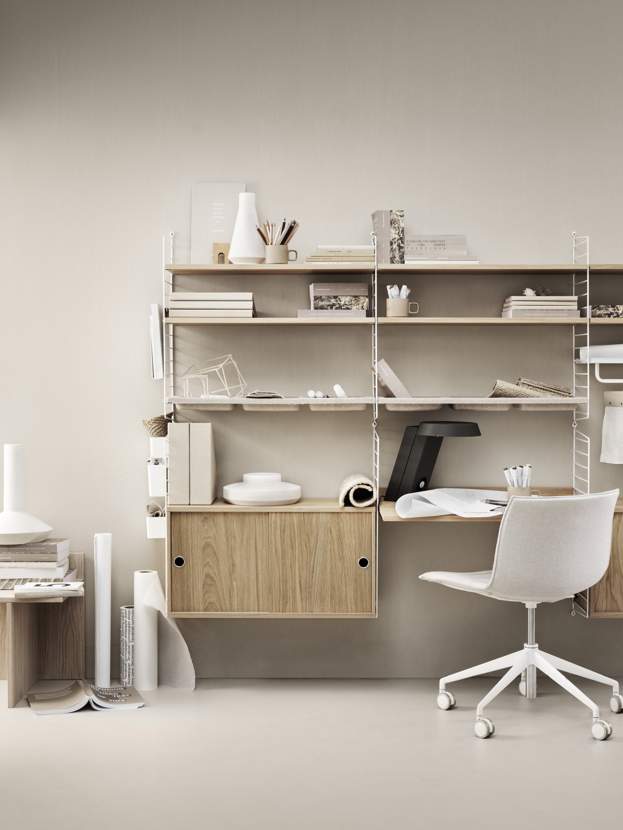 Cabinet String System with Sliding Doors, W 78 x D 30 cm