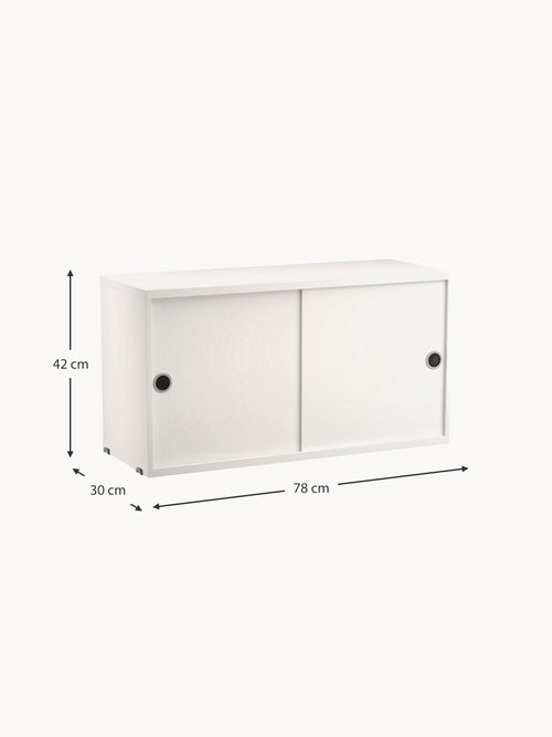 Cabinet String System with Sliding Doors, W 78 x D 30 cm