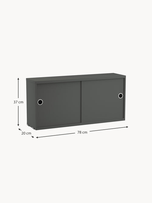 Cabinet String System with Sliding Doors, W 78 x D 20 cm