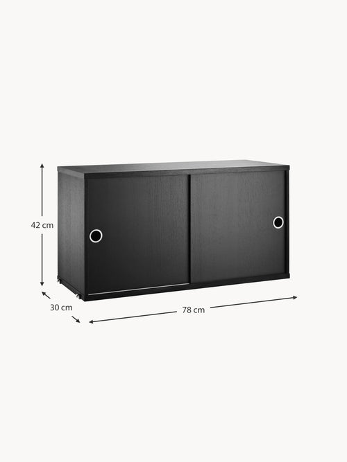 Cabinet String System with Sliding Doors, W 78 x D 30 cm