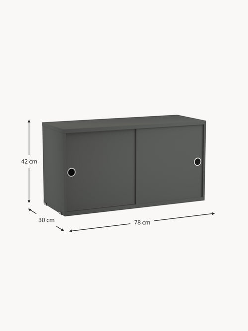 Cabinet String System with Sliding Doors, W 78 x D 30 cm