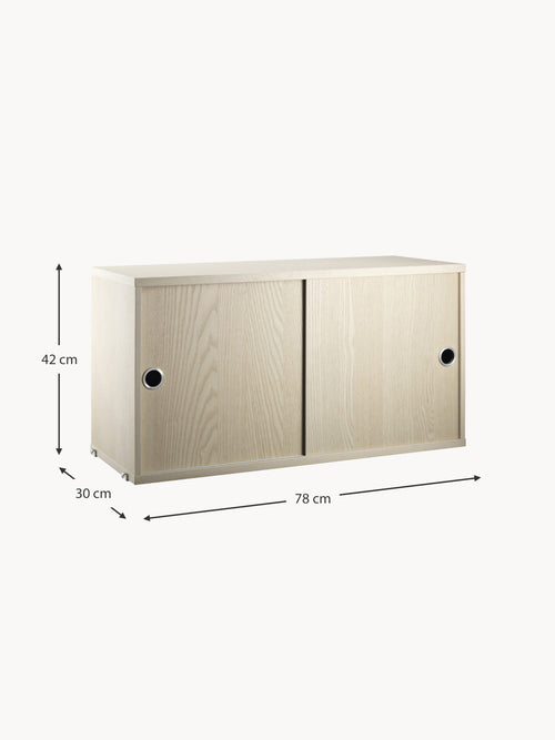 Cabinet String System with Sliding Doors, W 78 x D 30 cm
