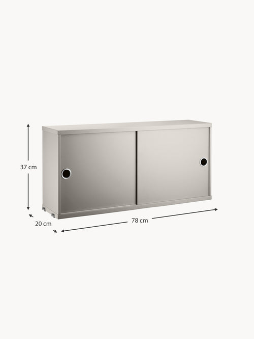Cabinet String System with Sliding Doors, W 78 x D 20 cm