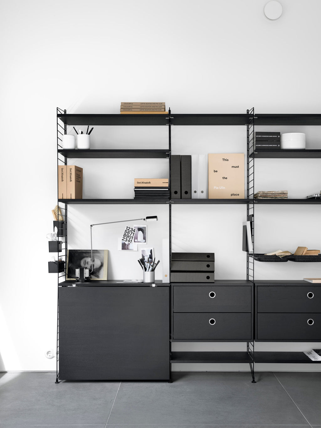 Cabinet String System with Drawers, W 58 x D 30 cm