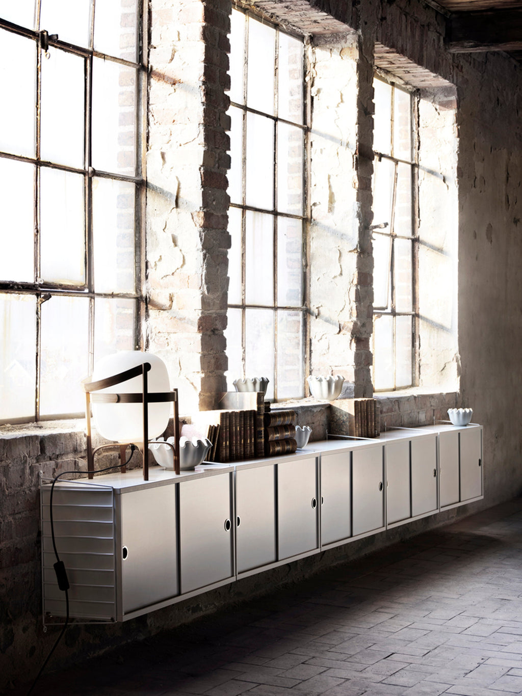 Cabinet String System with Sliding Doors, W 78 x D 20 cm