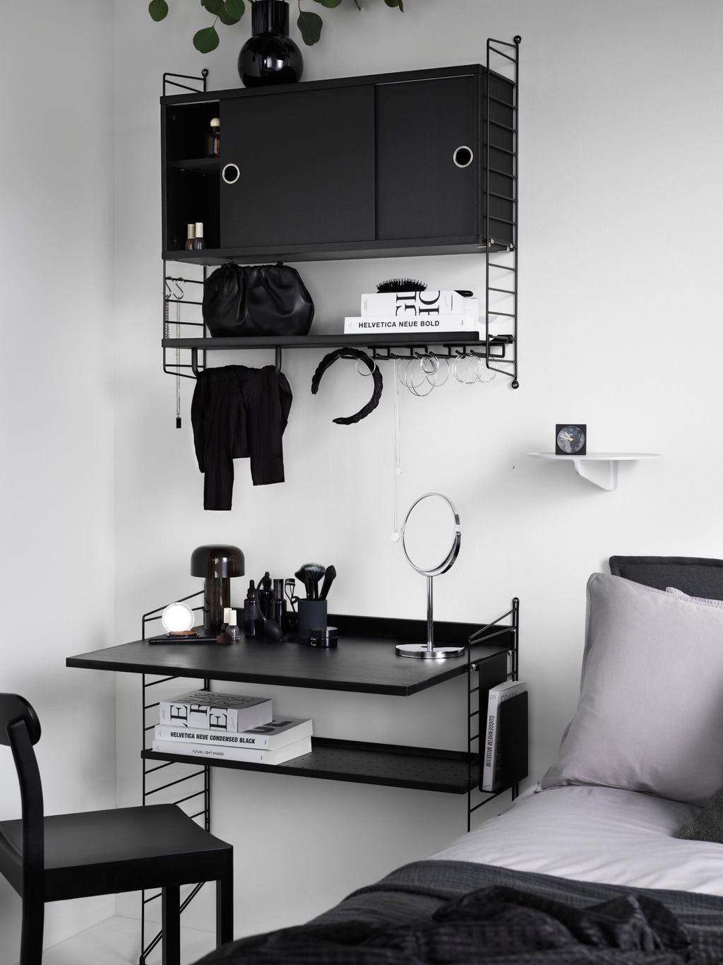 Cabinet String System with Sliding Doors, W 78 x D 20 cm