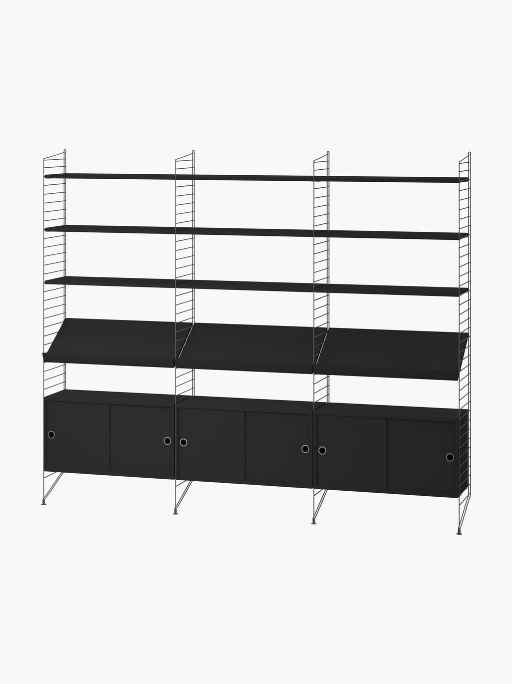 Cabinet String System with Sliding Doors, W 78 x D 20 cm