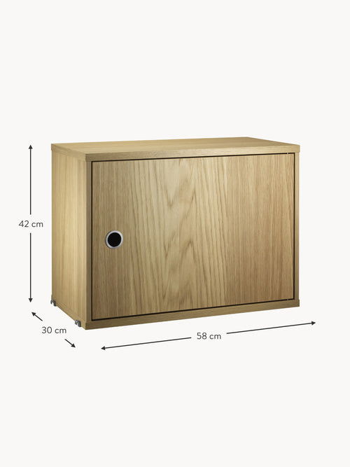 Cabinet String System with Swing Door, W 58 x D 30 cm