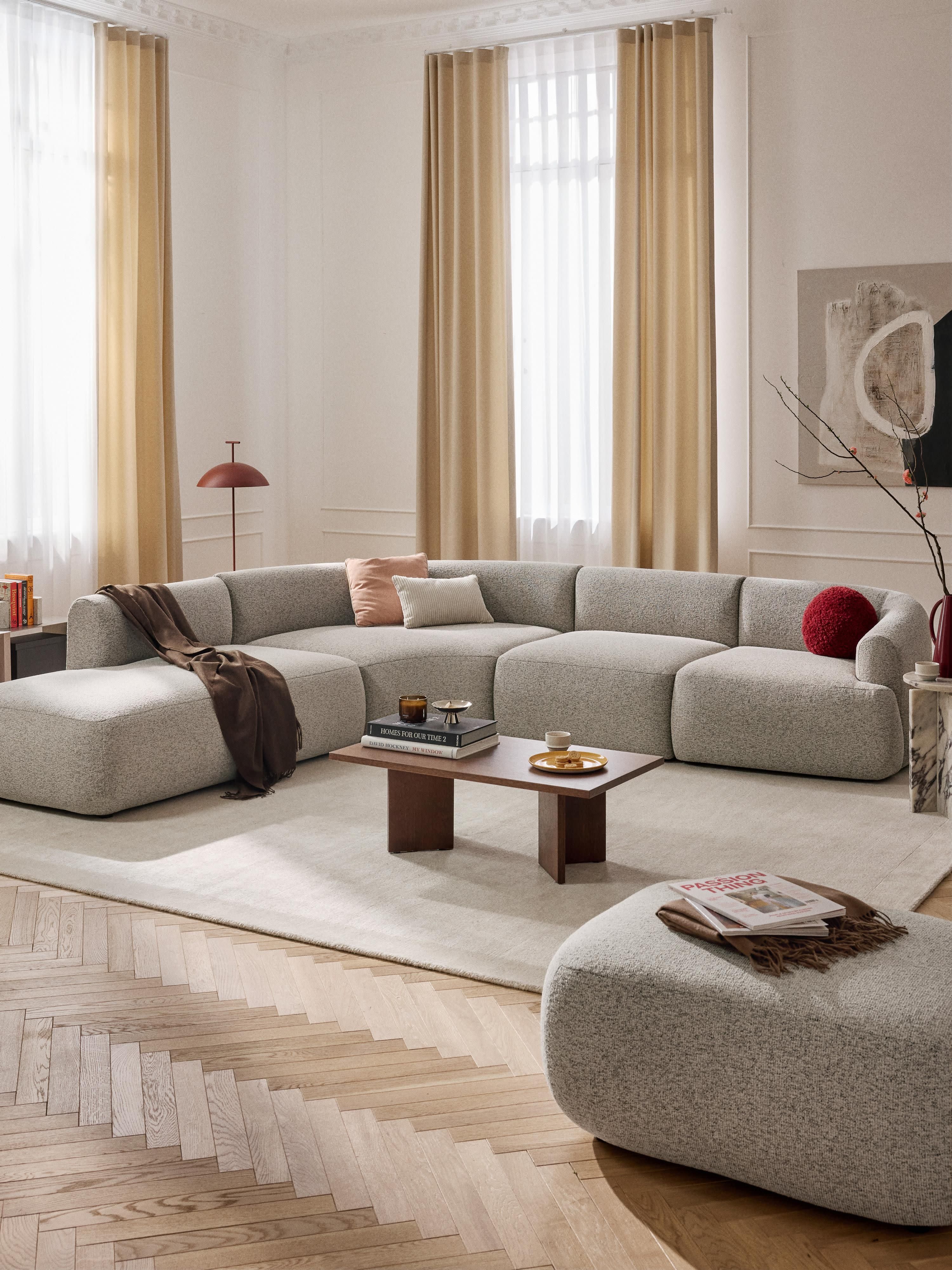 Sofia Modular Bouclé Corner Sofa (4-seater)