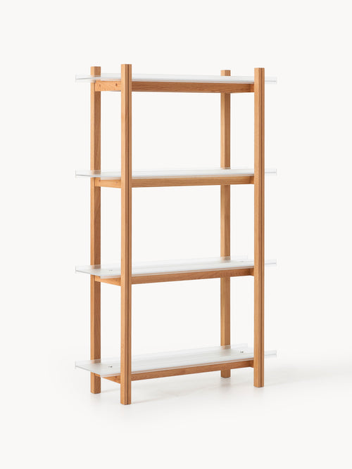 Gallery image 1 - Large Oak Shelving Unit Alex with Glass Shelves