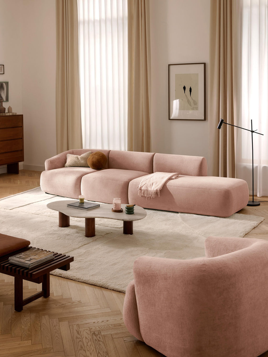 Sofia Modular Ottoman (4-seater)