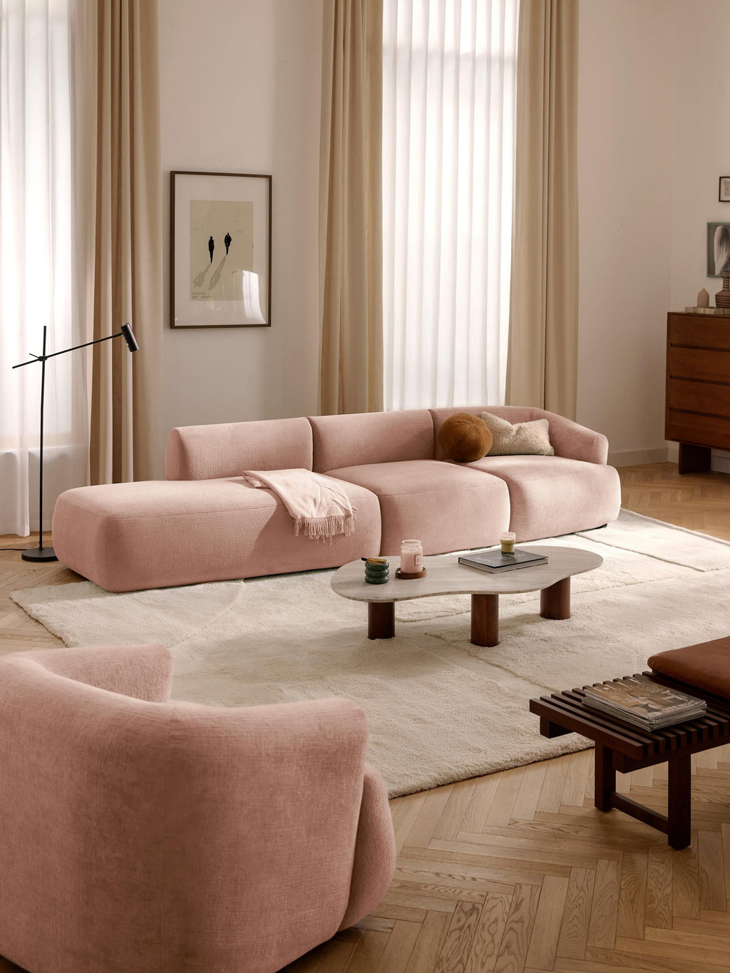 Sofia Modular Ottoman (4-seater)