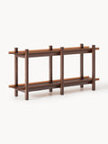 Gallery image 1 - Oak Shelving Unit Alex with Glass Shelves
