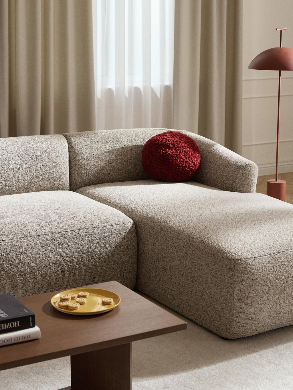 Sofia Modular Bouclé Corner Sofa (4-seater)
