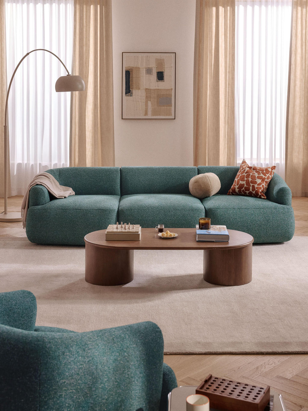 Sofia Modular Bouclé Sofa (4-seater)