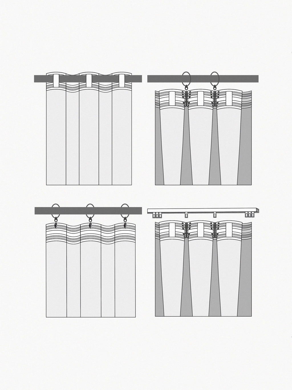 Tulia Blackout Multi-Band Curtain, W 280 cm